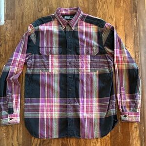 Polo Ralph Lauren Bohemian Black and Purple Plaid Shirt